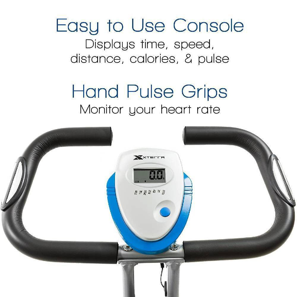 XTerra Fitness FB350 Folding Exercise Bike, Silver