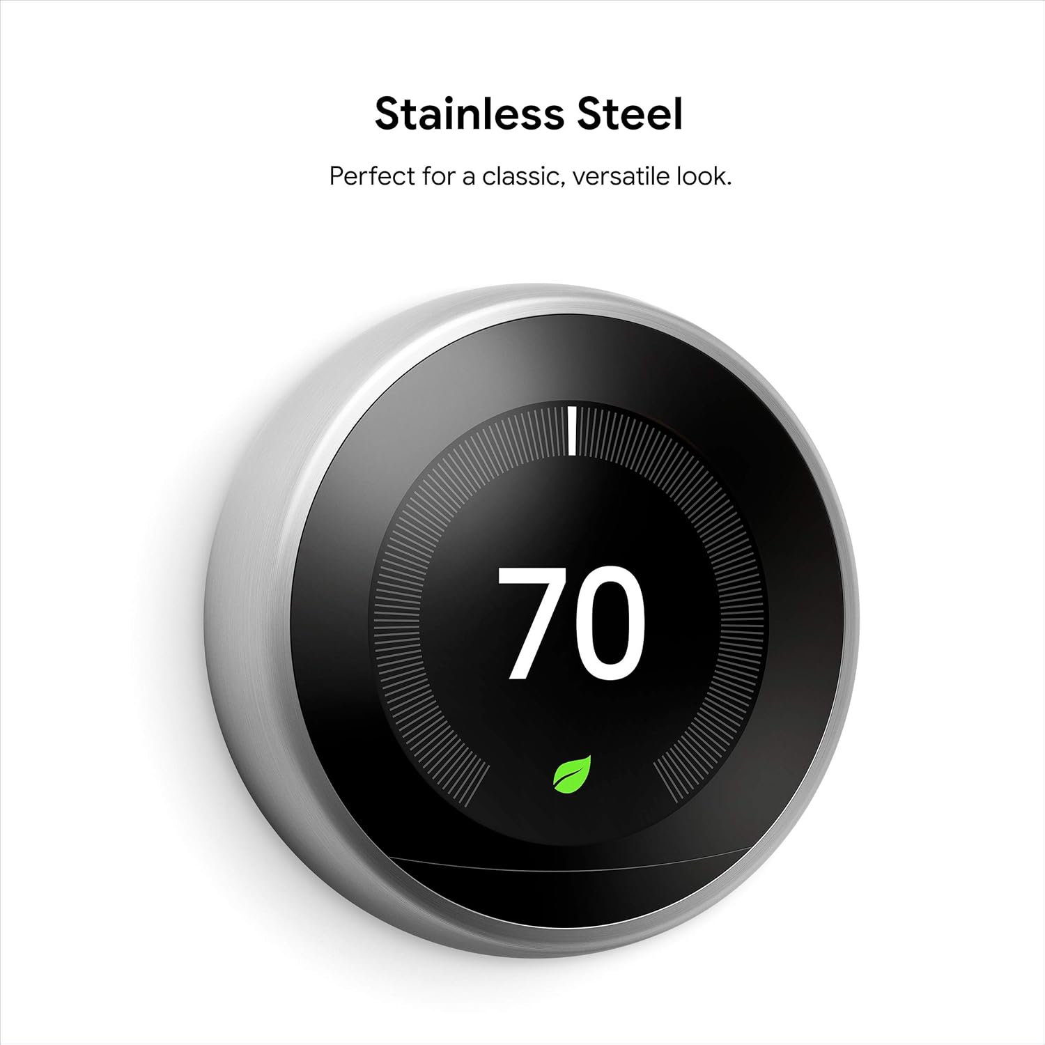 Nest 3rd Gen Learning Thermostat, Programmable Smart, Alexa Compatible, White, Wi-Fi, Energy Saving, Home Use