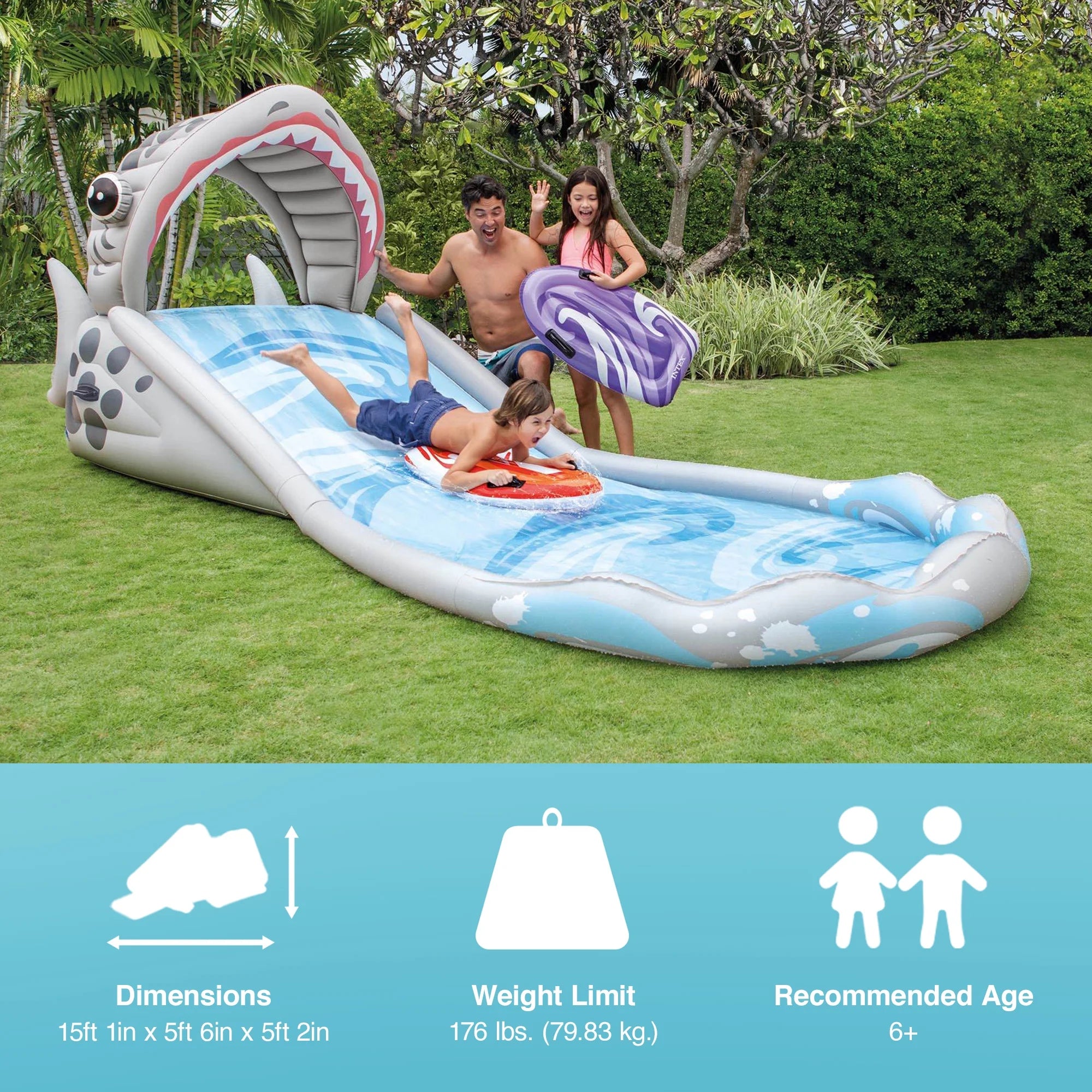 Intex Surf 'N Slide Inflatable Water Slide and Wet Set Repair 6 Patch Kit