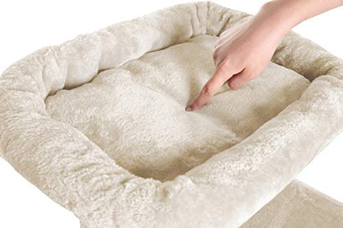 Hey-brother 41.34 inches Cat Tree with Scratching Board, 2 Luxury Condos, Cat Tower