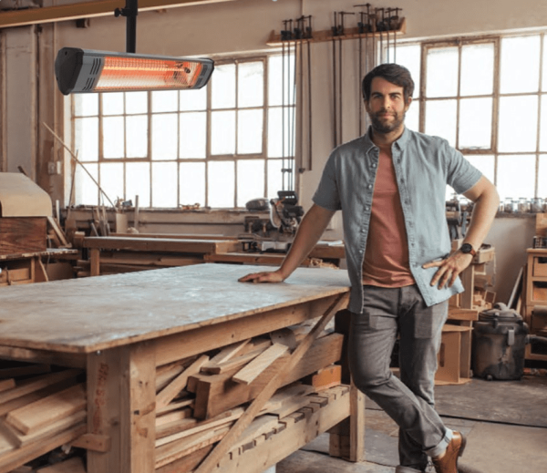 1500 Watt Garage Heater + Ceiling Mount Combo