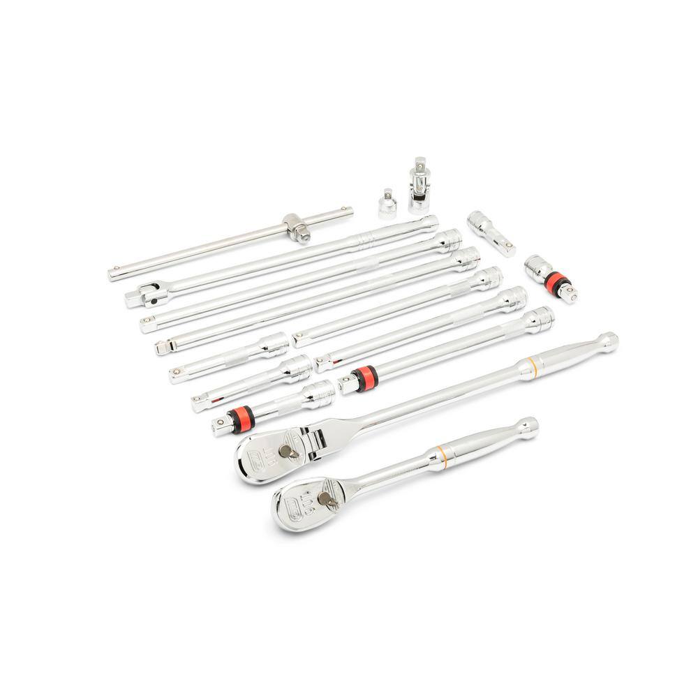 1008035635 1/2 in. 90T Ratchet and Drive Tool Set with EVA Foam Tray (16-Piece)