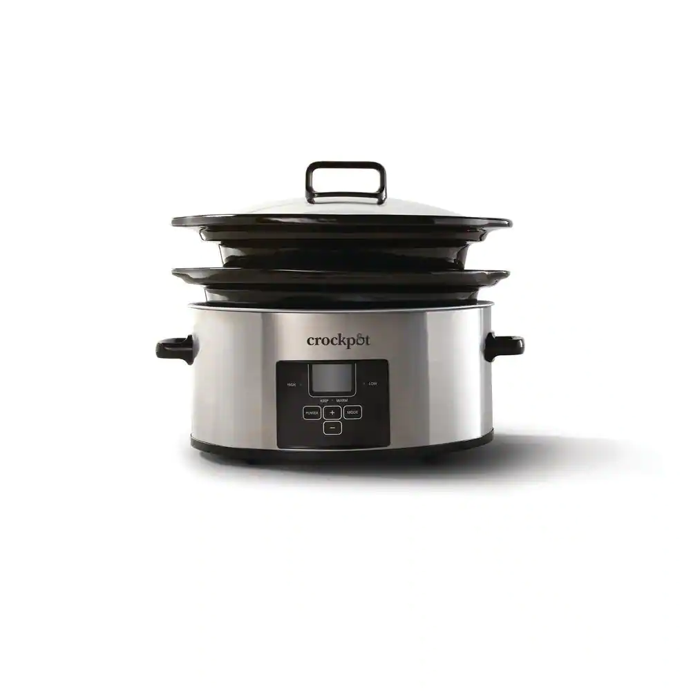 2125187 6-qt. Stainless Steel Choose-a-Crock Programmable Slow Cooker