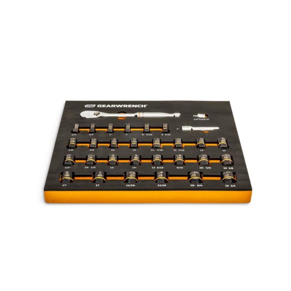 1008035640 Bolt Biter Ratchet Socket Set MM/SAE with EVA Foam Tray (31-Pieces)