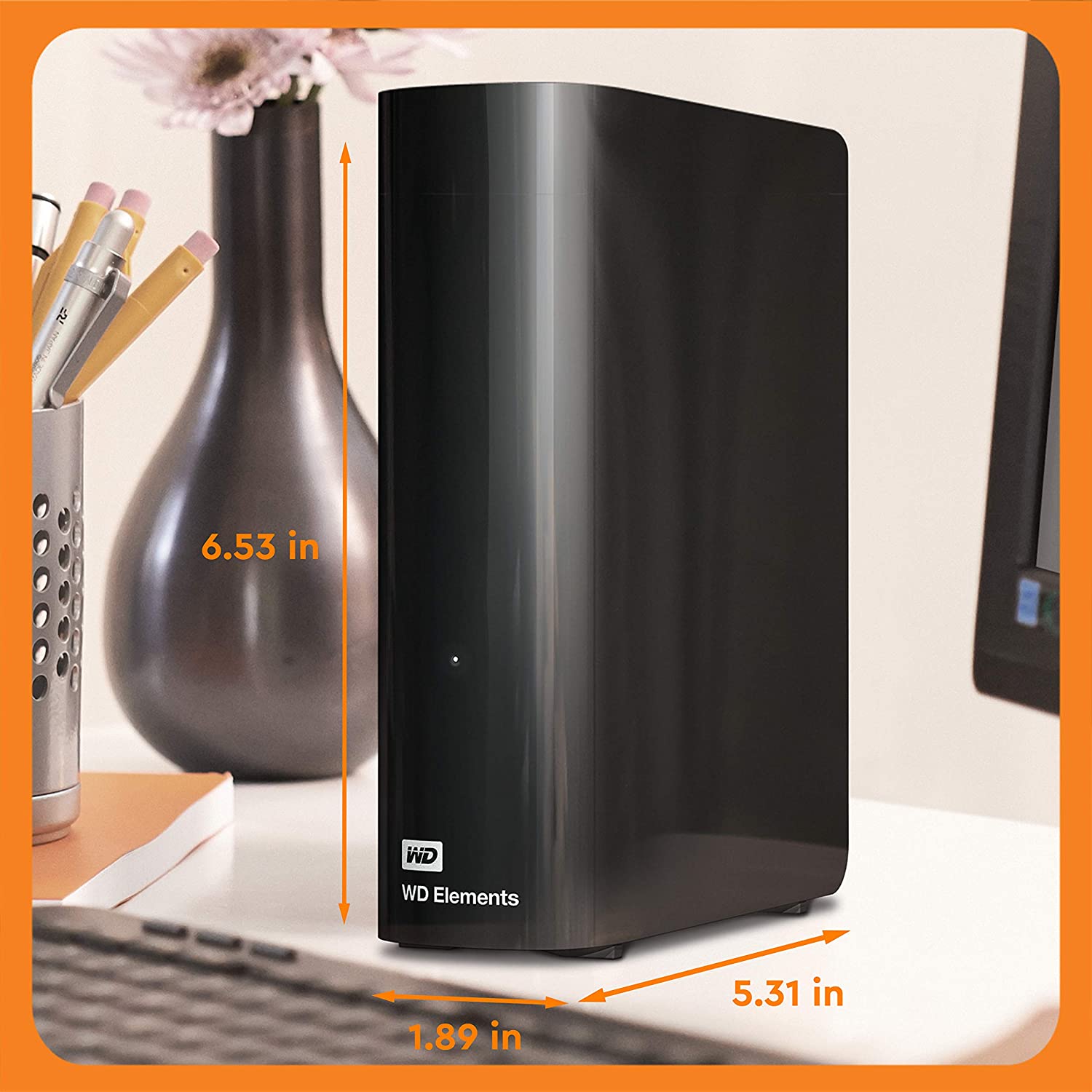 WD Elements 4TB Desktop Hard Drive HDD, USB 3.0, PC/Mac/PS4/Xbox Compatible
