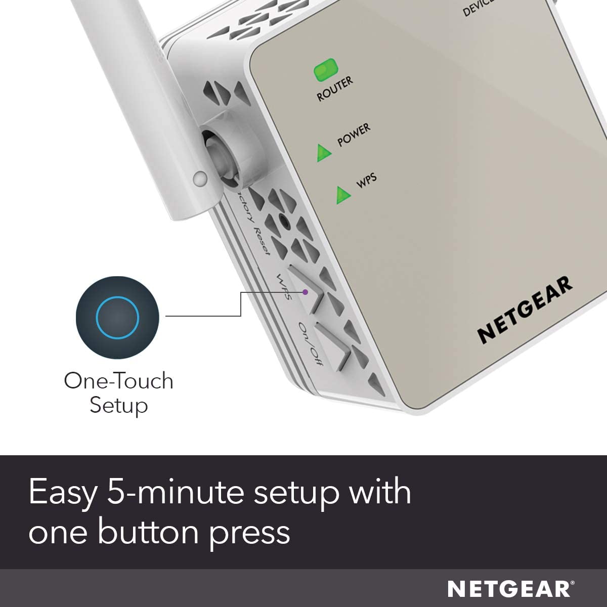 NETGEAR Wi-Fi Range Extender EX6120 - Coverage Up to 1500 Sq Ft and 25 Devices with AC1200 Dual Band Wireless Signal Booster & Repeater (Up to 1200Mbps Speed)