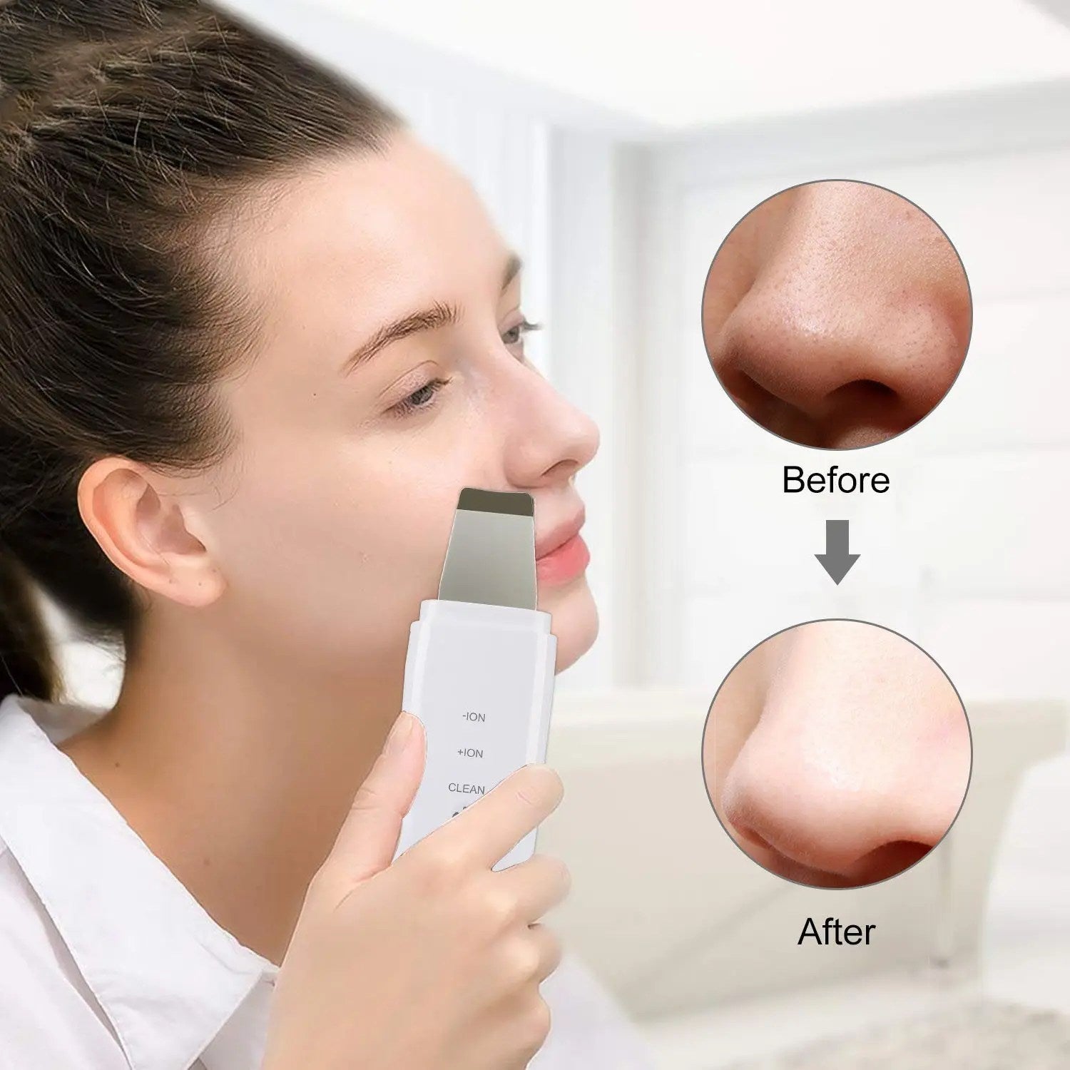 Ultrasonic Skin Scrubber Spatula Face Cleaner Scraper