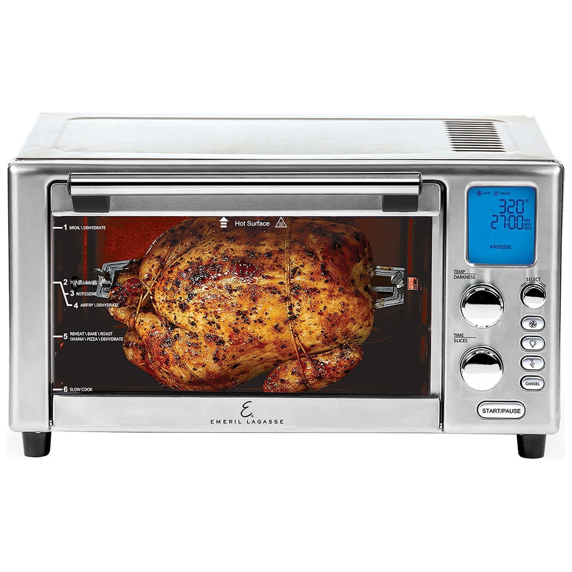 Emeril Lagasse - Air Fry Toaster Oven - Brushed Stainless Steel