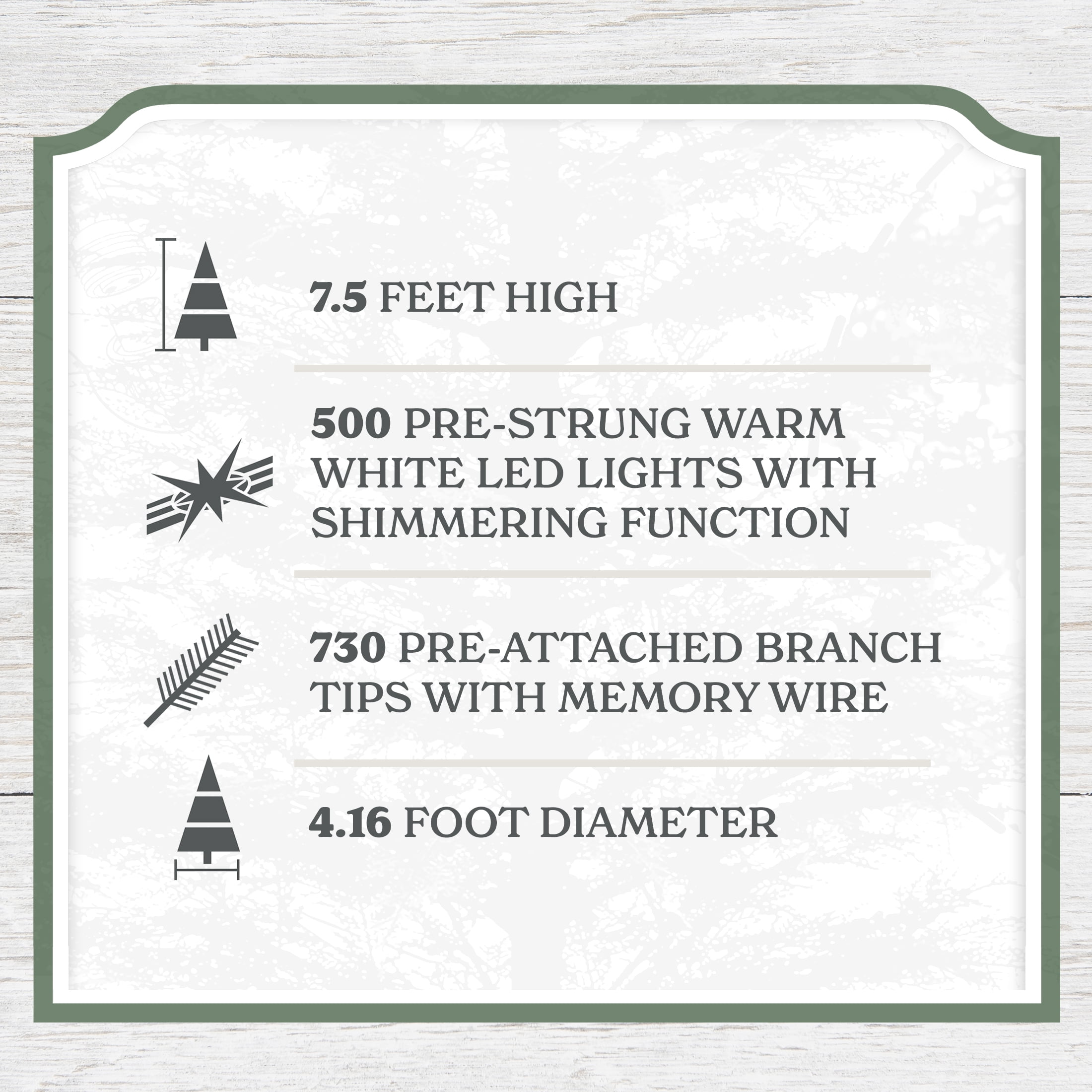 My Texas House 7.5 ft Pre-Lit Cypress Artificial Christmas Tree with 500 Twinkle LED Lights and Stand