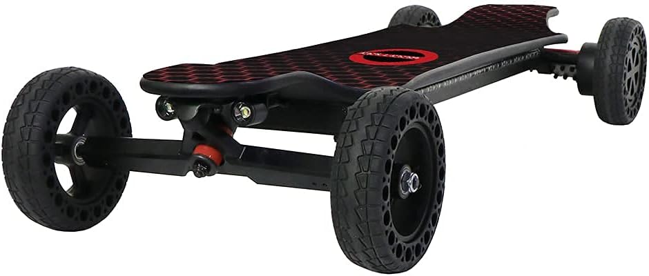 Electric Skateboard 4000 Watts | 12S3P | 35 mph | 22 Mile Range | 6′′ Wheels | Cool Lights | – Black