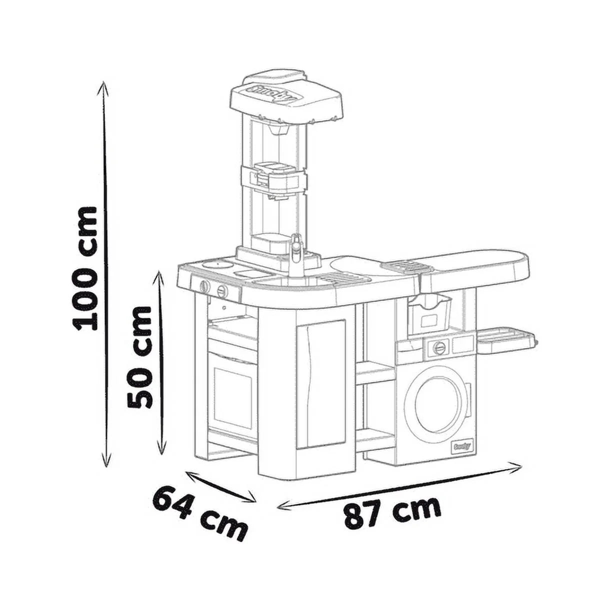 Smoby T-fal Studio Kitchen Set with Washing Machine 311050