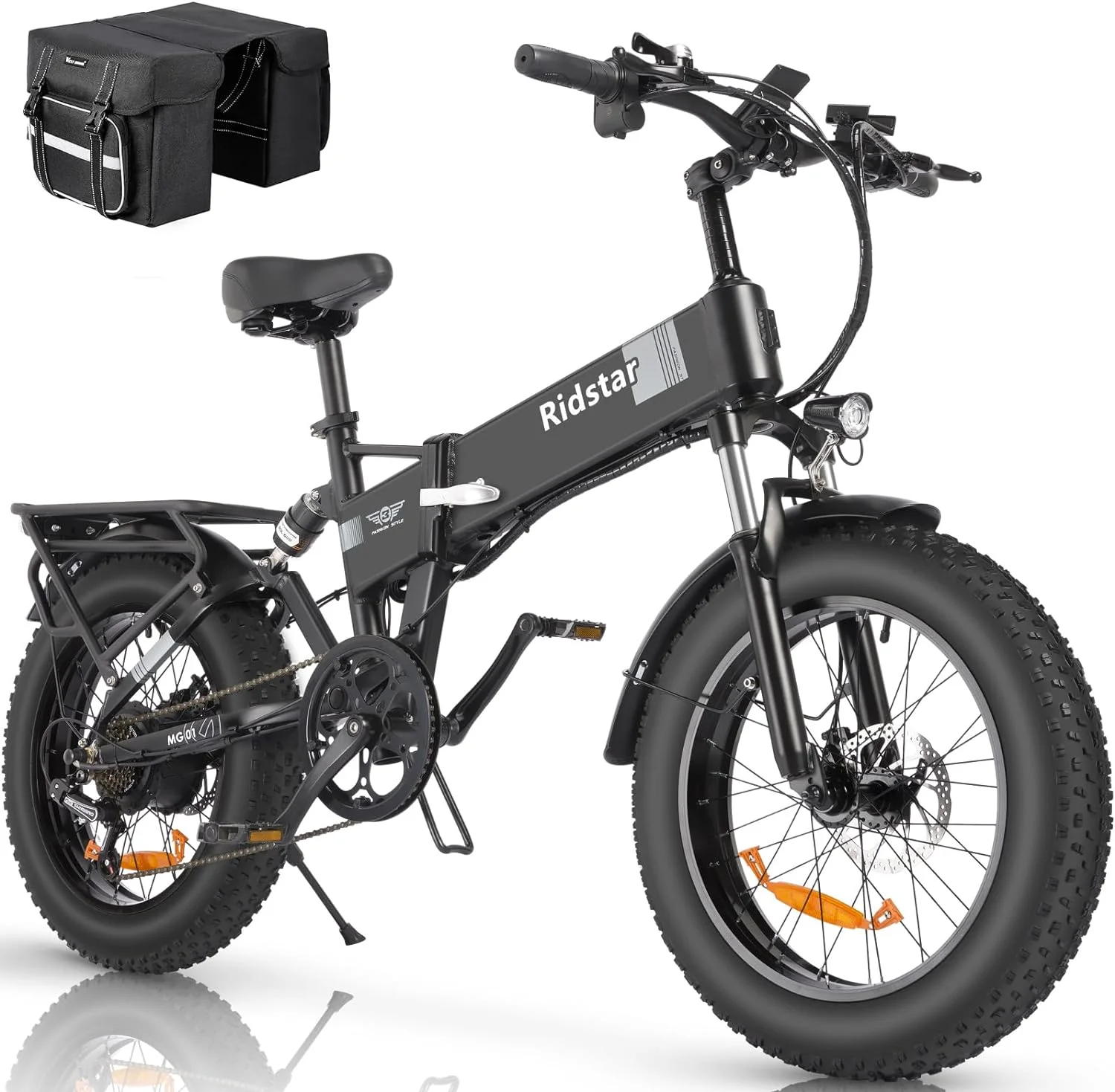 Eletric Bike for Adults, 750W Motor 48V 15Ah Removable Battery 20�� Fat Tire Folding E-Bike Shimano 7-Speed MTB Cycling UL2849