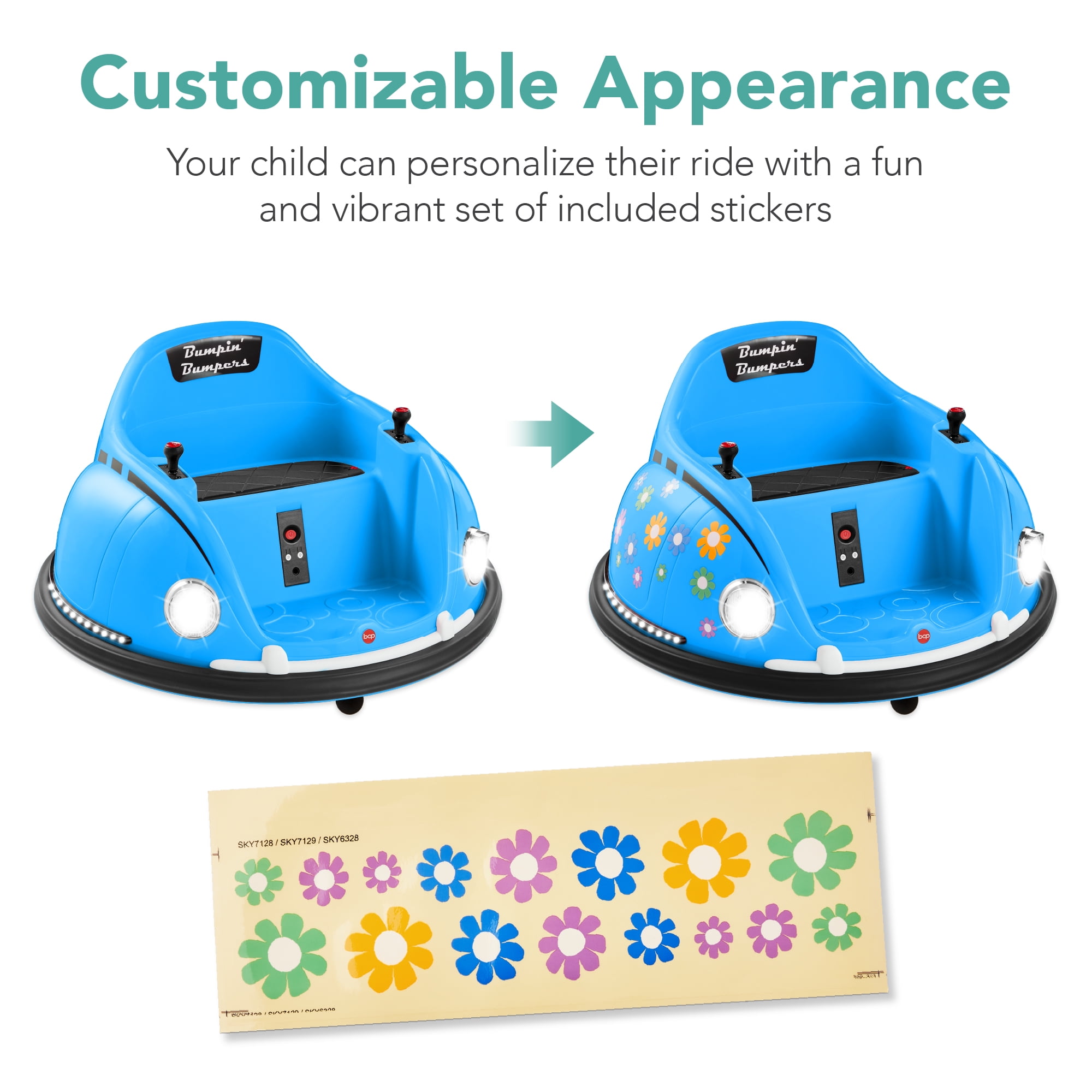 Best Choice Products 6V Kids Ride On Bumper Car Toy w/ Remote Control, Harness, Lights, 360 Degree Spin - Pink