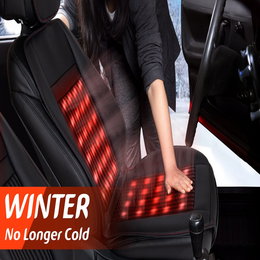 Paffenery Luxury Heated and Cooling Car Seat Cover, Warmer Cushion 12-24V Universal Fit