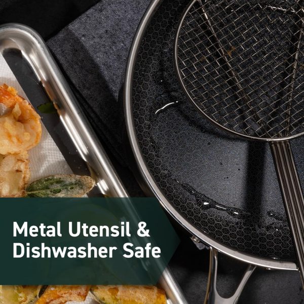 2 Quart Hybrid Nonstick Saucepan and Lid, Dishwasher and Oven Friendly, Compatible with All Cooktops