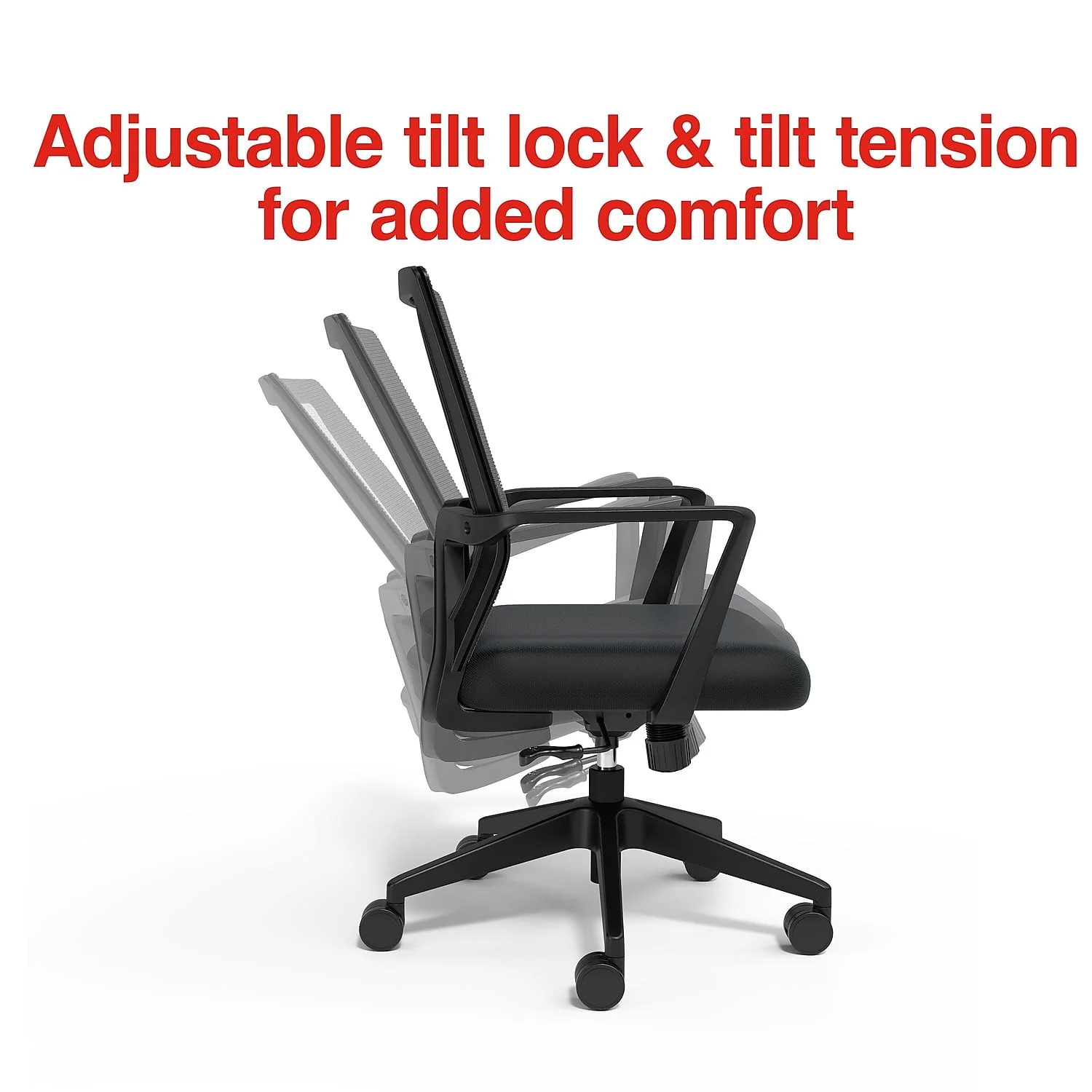 Staples Cartwright Ergonomic Fabric Swivel Task Chair Black (ST62400)
