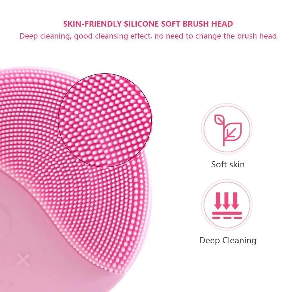 Silicon Face Cleansing Brush Facial Exfoliating Electric Rechargeable