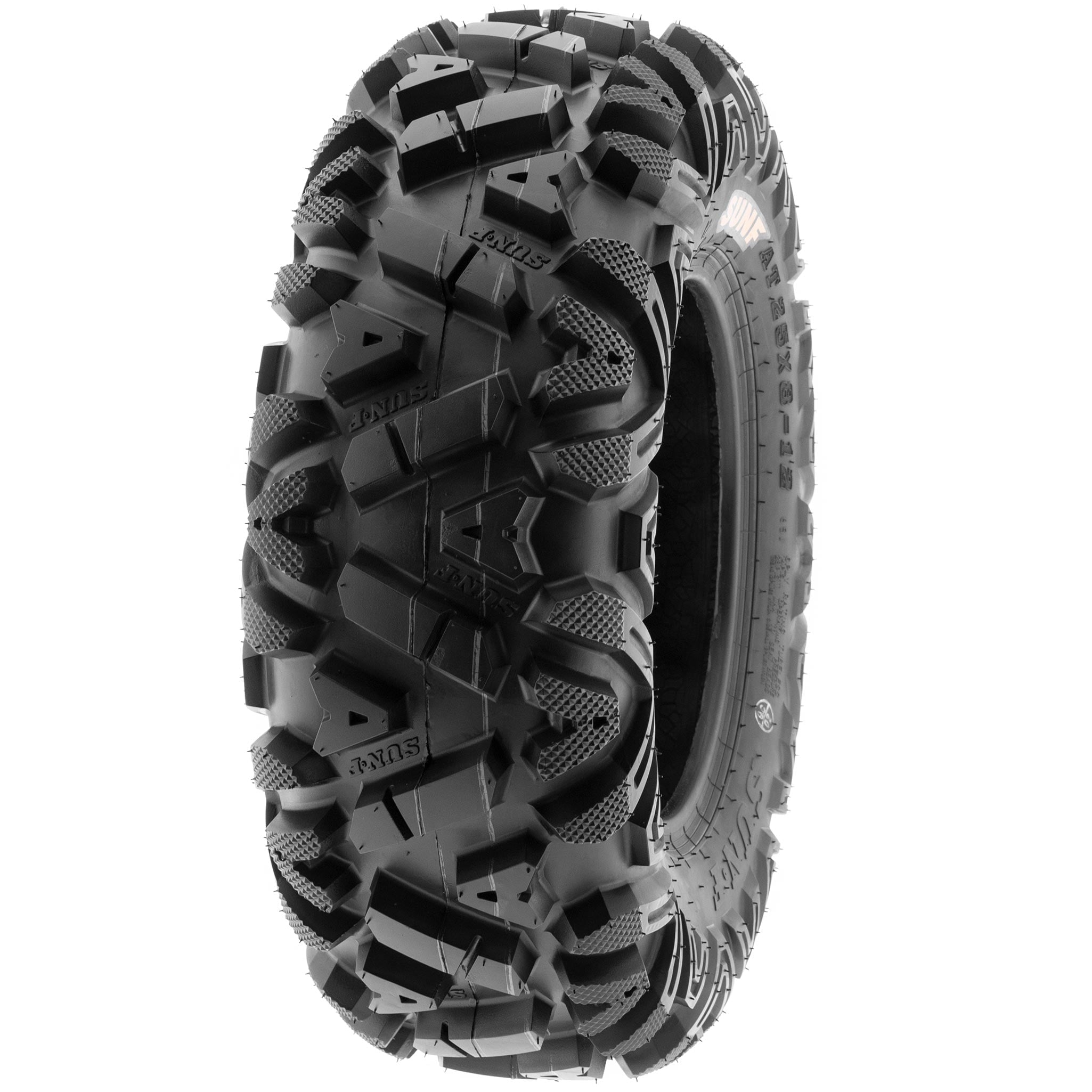 SunF All Terrain ATV UTV Tires 25×8-12 and 25×10-12 6 PR A033 (Complete Full Set of 4)