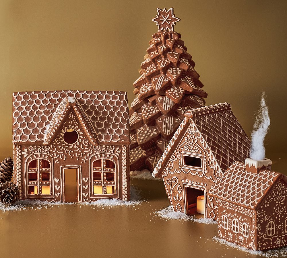 Handcrafted Gingerbread Village Houses