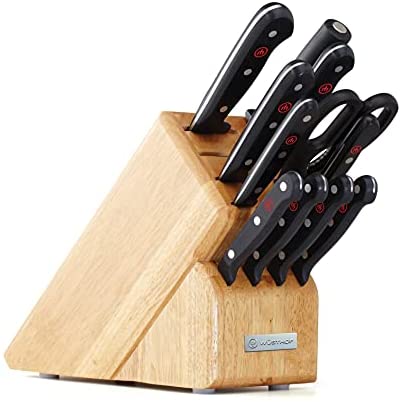 Wusthof 1095070703 Gourmet Knife Block Set, 7-Piece, Black