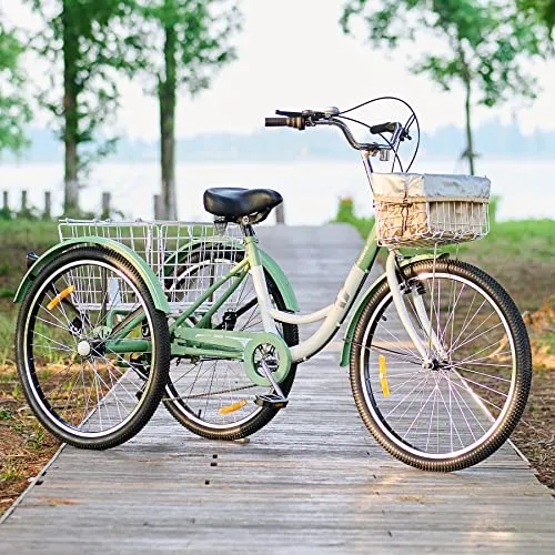 Viribus Adult Tricycle, 7 Speed Tricycle for Adults, 24