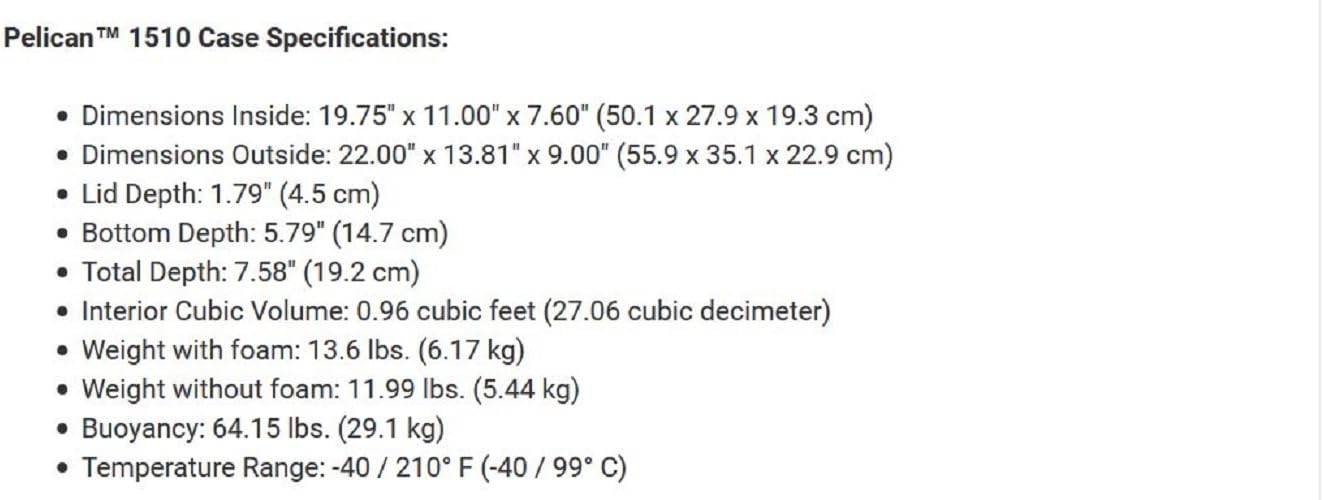 1510 Carry On Case (without foam)