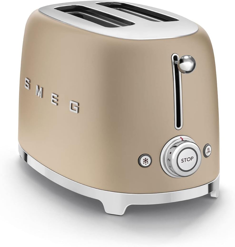 2 Slice Retro Toaster (Matte Champagne)