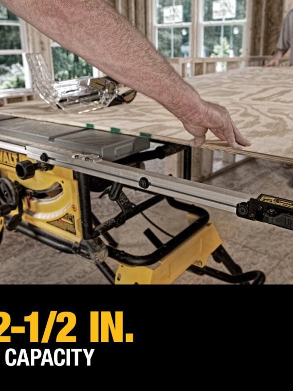 DW 10��� Jobsite Table Saw 32 1/2��� Rip Capacity and Rolling Stand DWE7491RS from DW