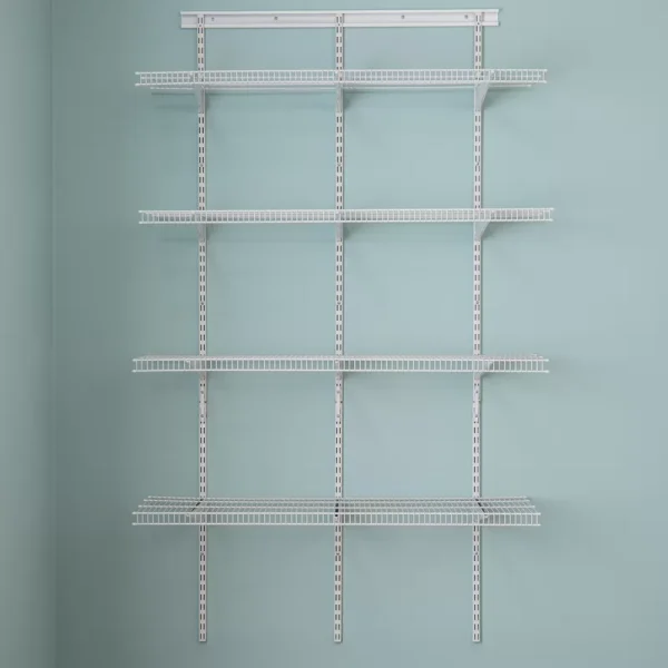 2845 ShelfTrack 16.75 in. D x 48 in. W x 80 in. H White Wire Utility Steel Closet System Kit