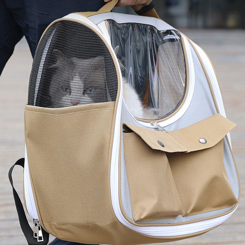 Transparent Space Cat Bag Breathable Pet Carriers Backpack