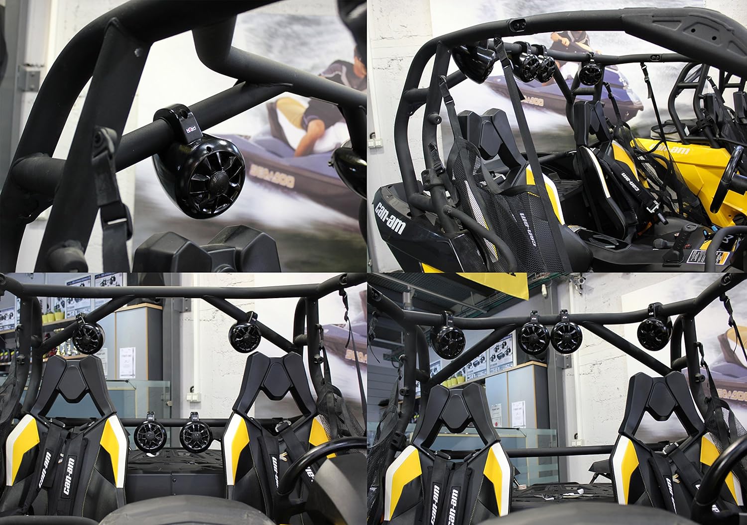 4 Channels Marine Bluetooth ATV/Golf Cart/UTV Speakers Stereo System