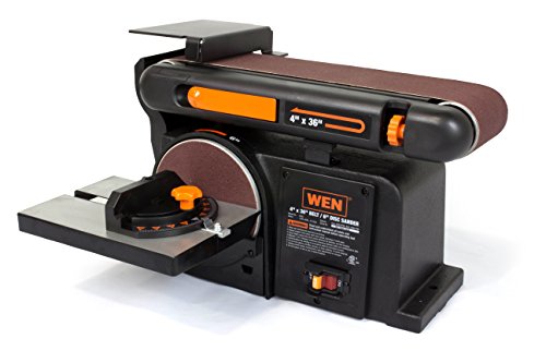 WEN 6502T Belt Sander, 4.3 Amp, 4×36 Inch Belt & 6×6 Inch Disc, Cast Iron Base, 3600 RPM