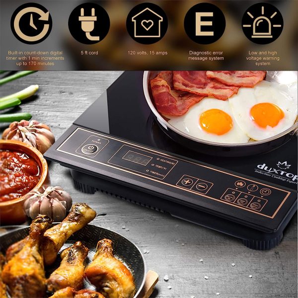 1800W Portable Induction Cooktop Countertop Burner, Gold 8100MC/BT-180G3