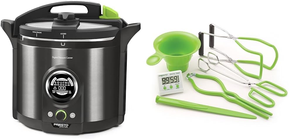 Presto 12-Quart Programmable Electric Pressure Canner, Stainless Steel, Black Finish