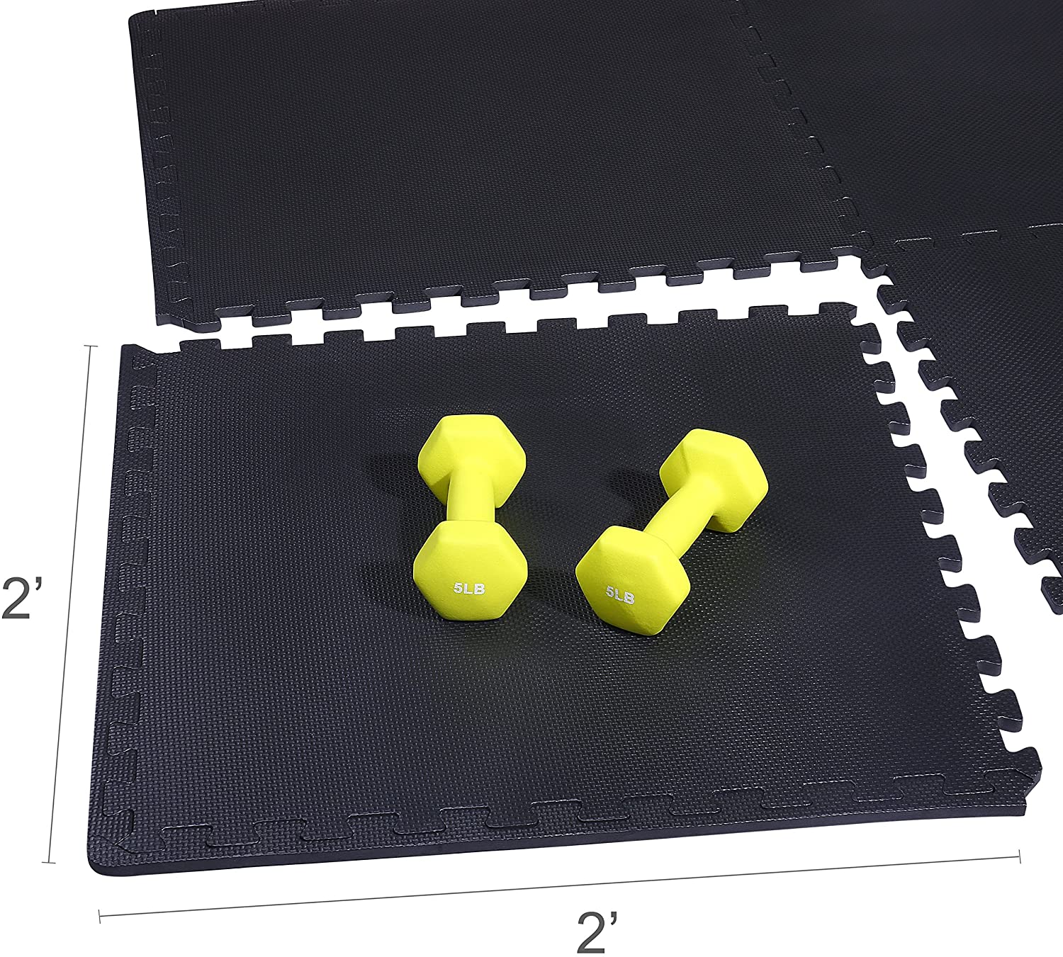 BalanceFrom Puzzle Exercise Mat with EVA Foam Interlocking Tiles