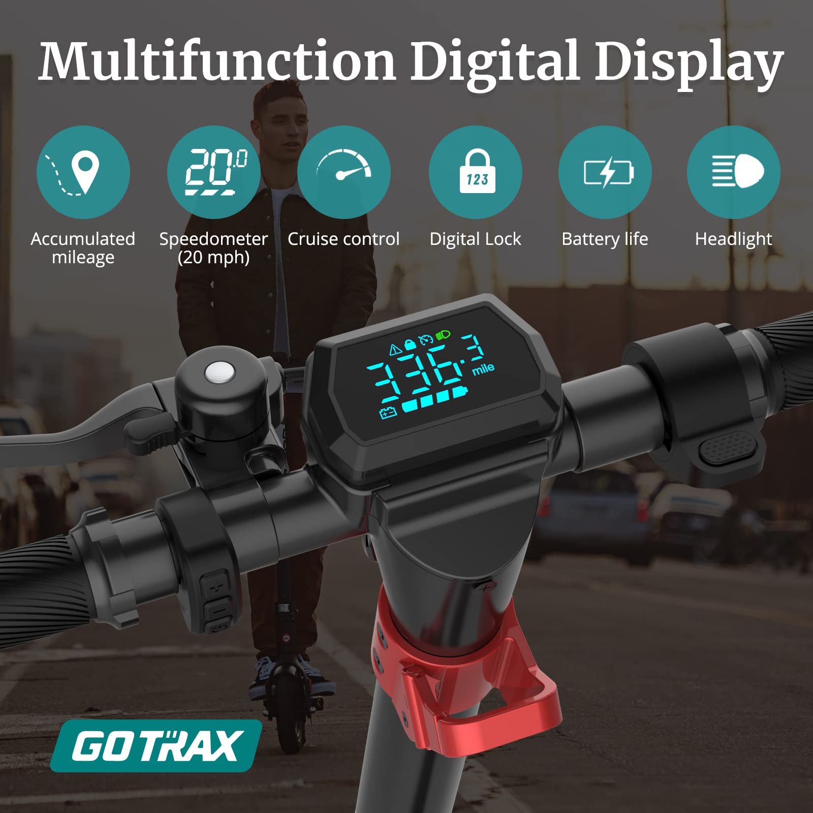 Gotrax Electric Pneumatic Electronic Foldable