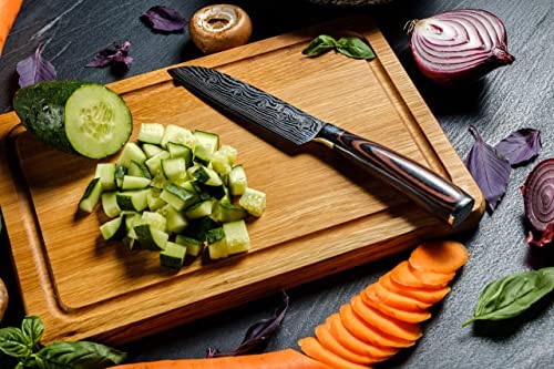 Yatoshi 7 Knife Block Set – Pro Kitchen Knife Set Ultra Sharp High Carbon Stainless Steel with Ergonomic Handle