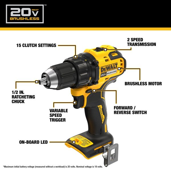 20V BRUSHLESS Compact Drill/Driver Kit