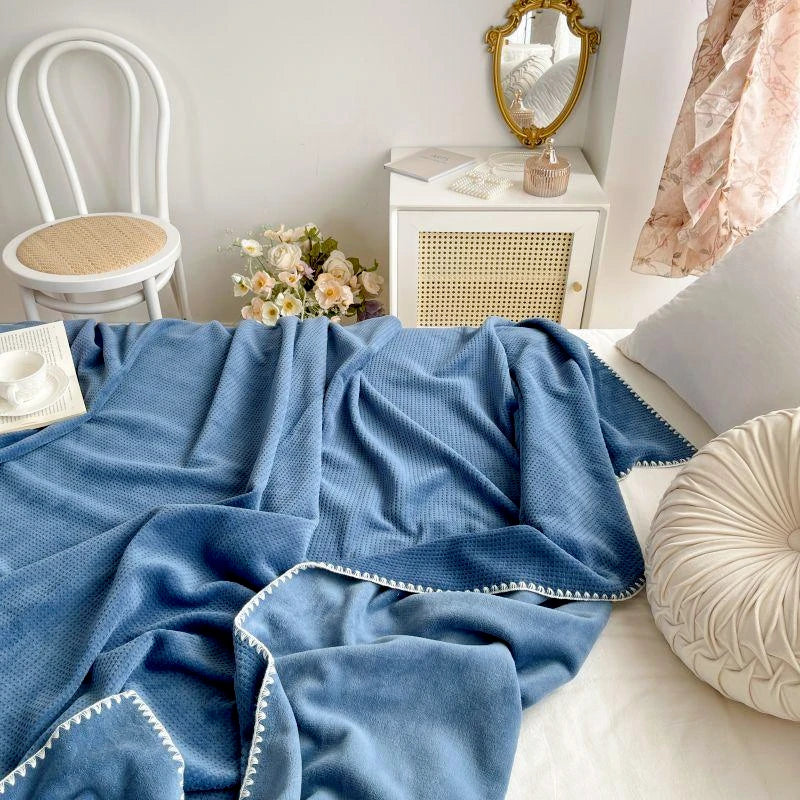 Waffle Milk Velvet Multifunctional Composite Blanket