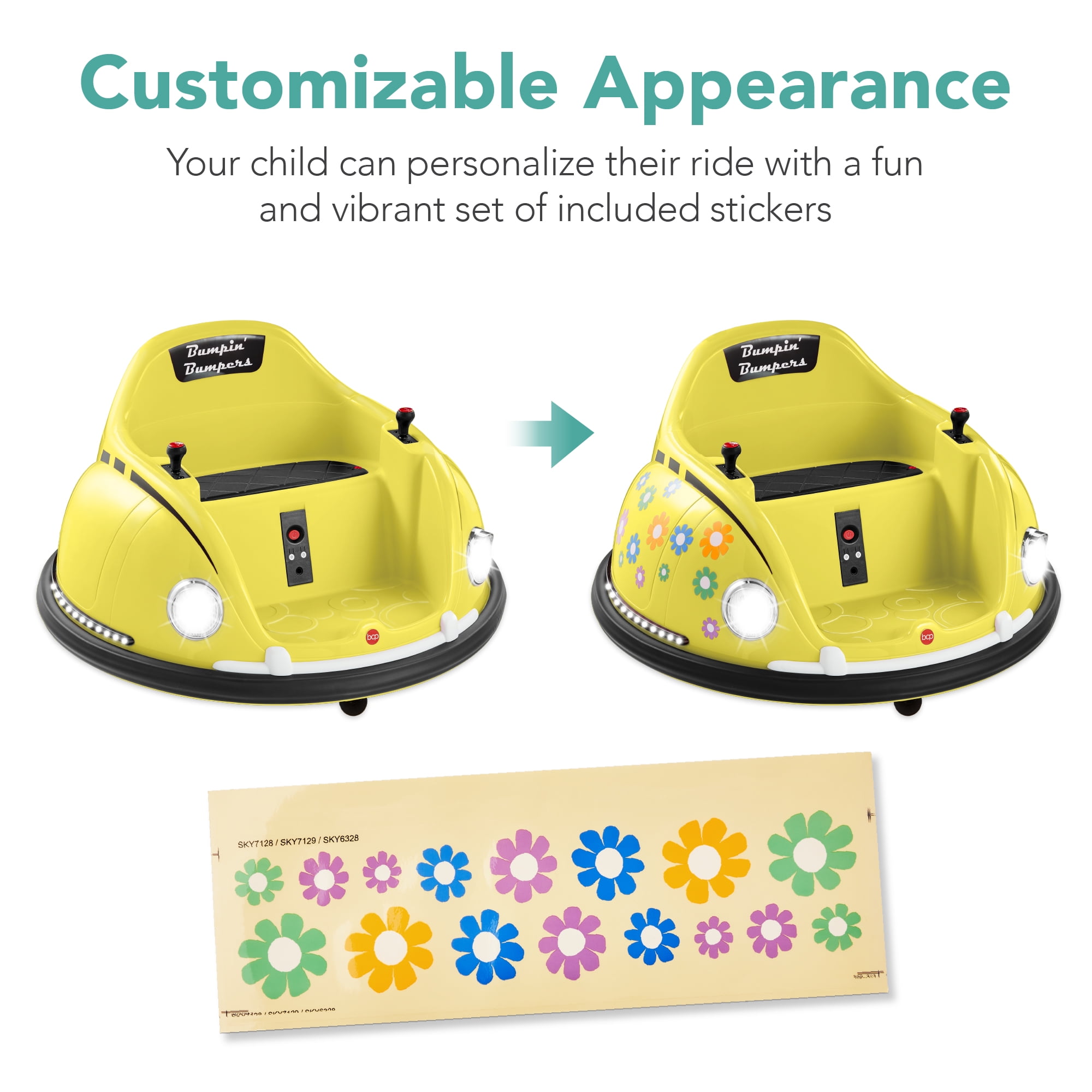 Best Choice Products 6V Kids Ride On Bumper Car Toy w/ Remote Control, Harness, Lights, 360 Degree Spin - Pink