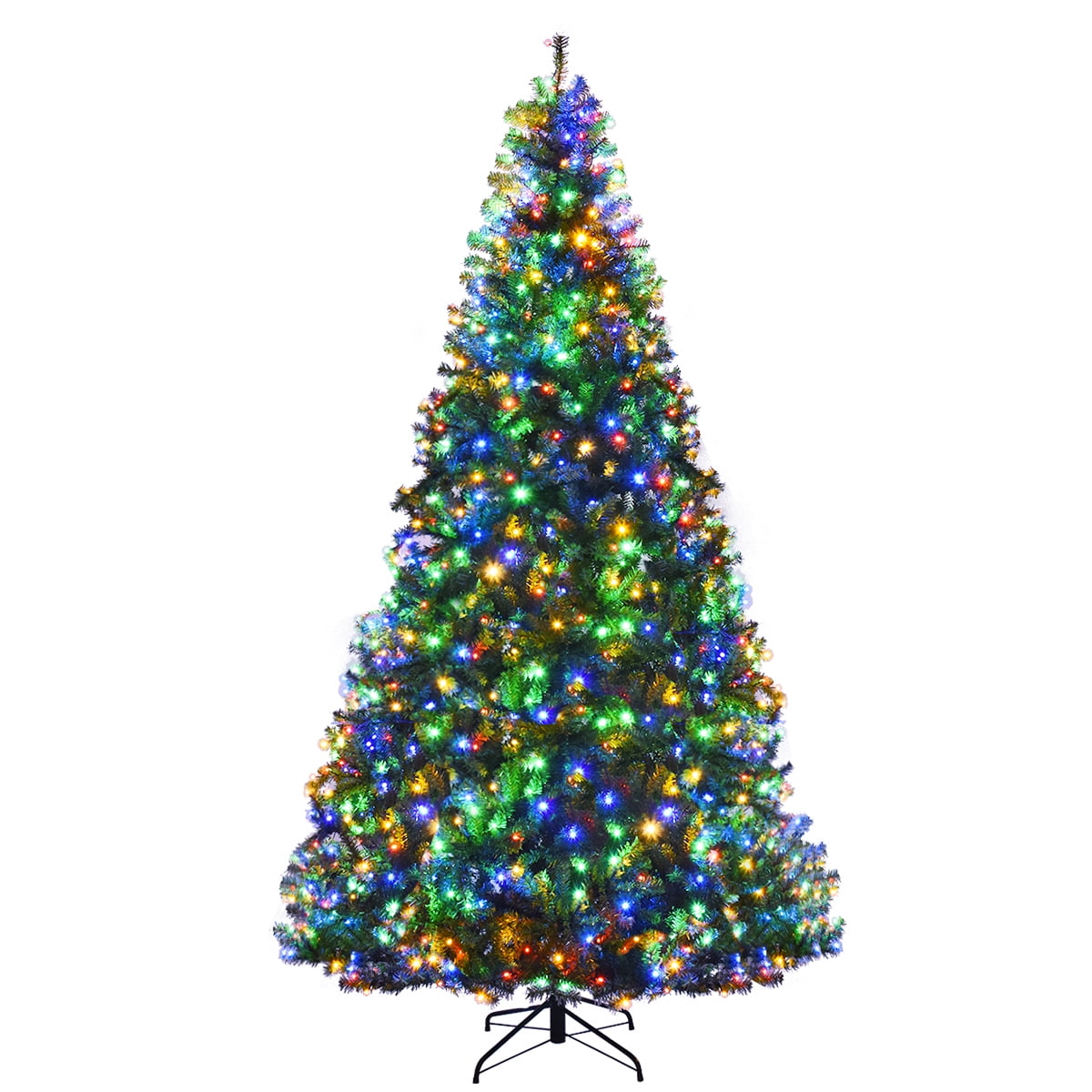 Costway 8Ft Pre-Lit Artificial Christmas Tree Hinged 750 LED Lights
