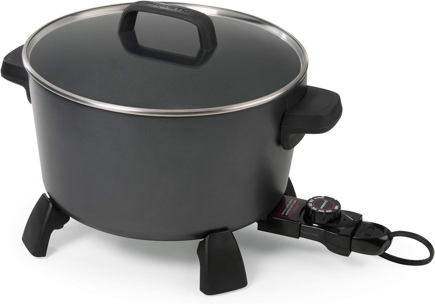 06009 10-quart Kitchen Kettle XL steamer Multi-Cooker, Black