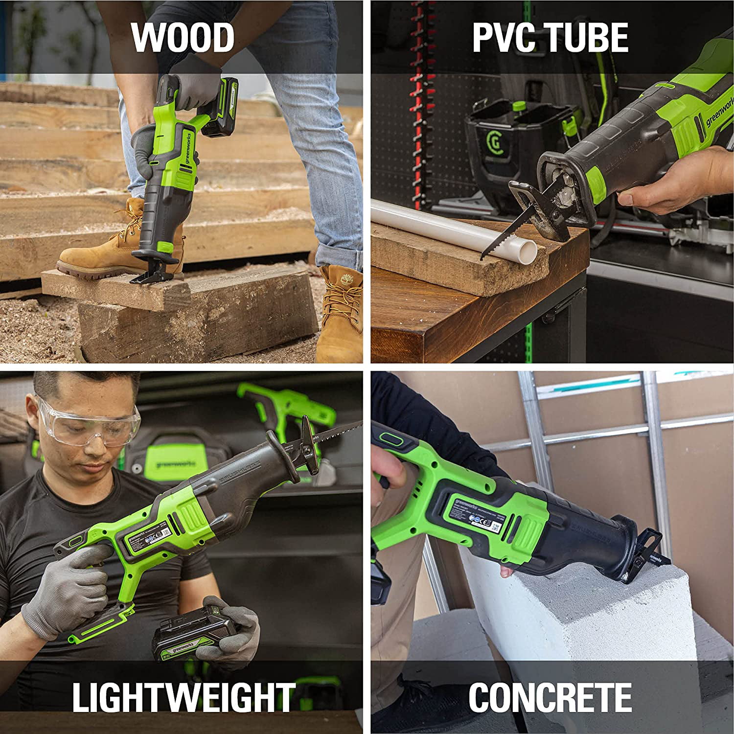 24V Brushless Reciprocating Saw, Battery Not Included 3601302AZ