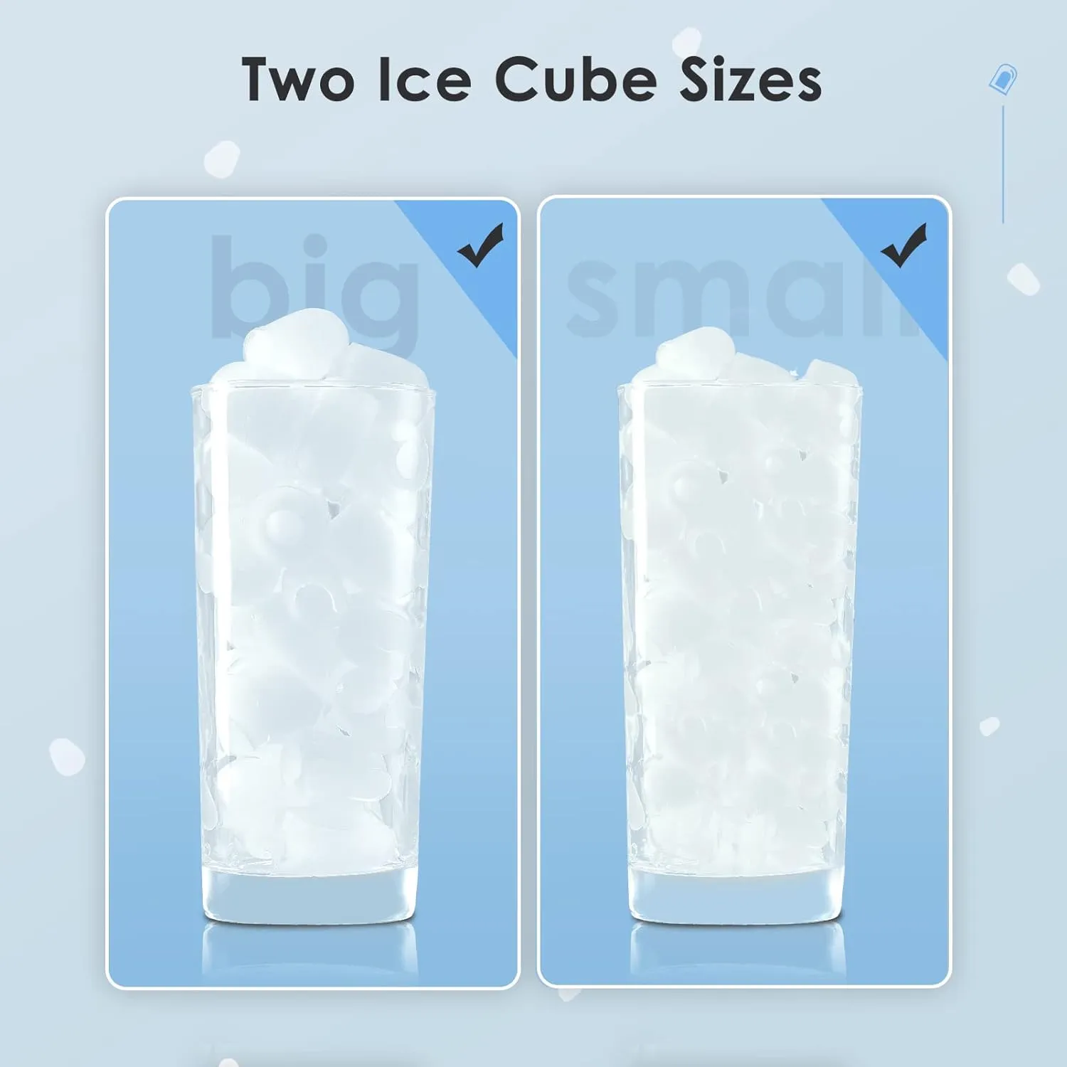 Countertop Ice Maker with Soft Chewable Pellet Ice, Self Cleaning,45lbs/Day,LED 24H Timer, Stainless Steel Black