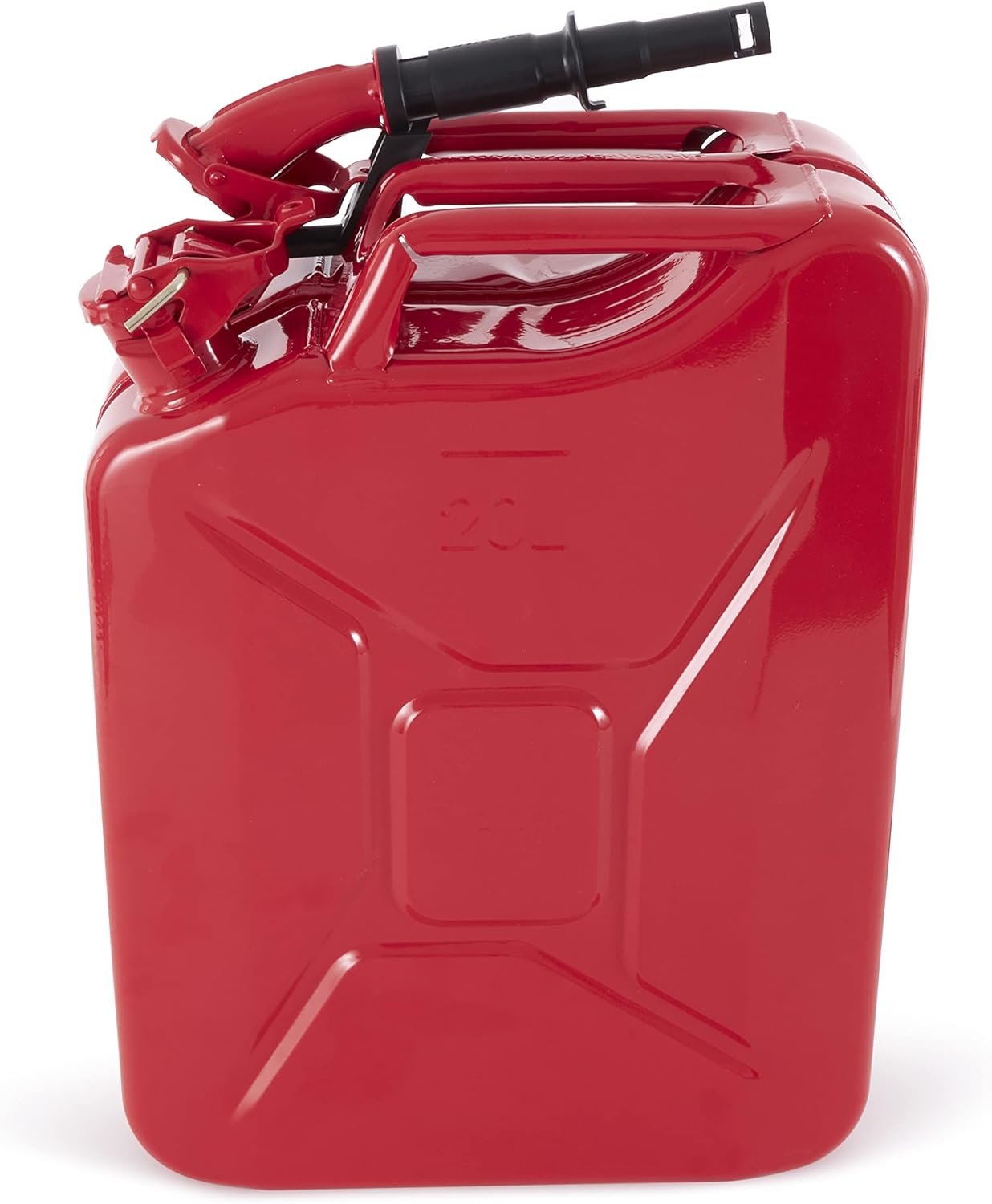 Wavian Jerry Can 20L Red – CARB Compliant, Durable Gasoline Container with Spout