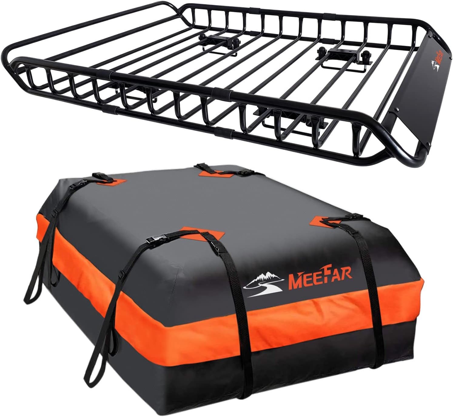 Folding hitch mounted cargo basket 60