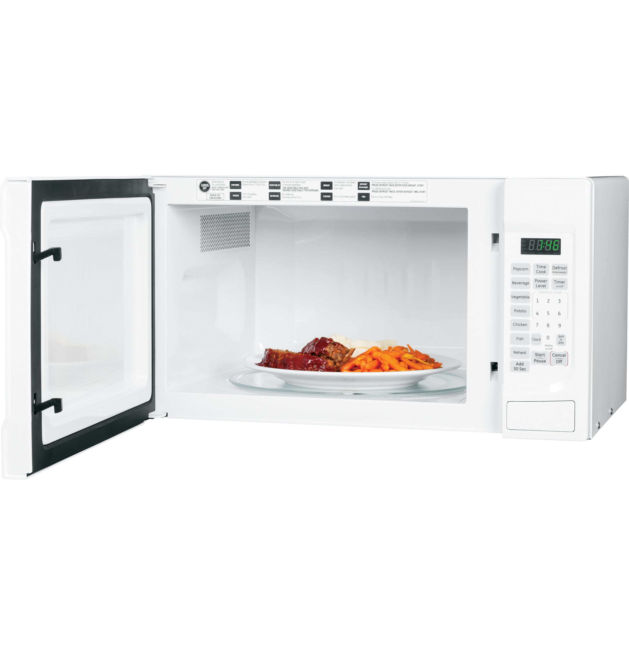 1.4 Cubic Foot Capacity Countertop Microwave Oven, White, JES1460DSWW