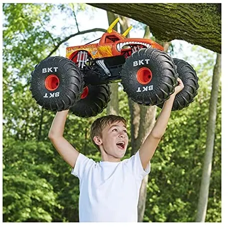 Monster Jam, Official Mega Grave Digger All-Terrain Remote Control Monster Truck with Lights