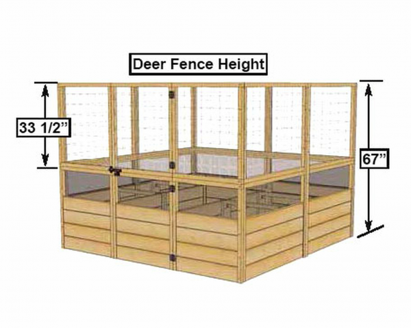 Deer Proof Cedar Complete Raised Garden Bed Kit �?8�?x 8�?x 20′�?