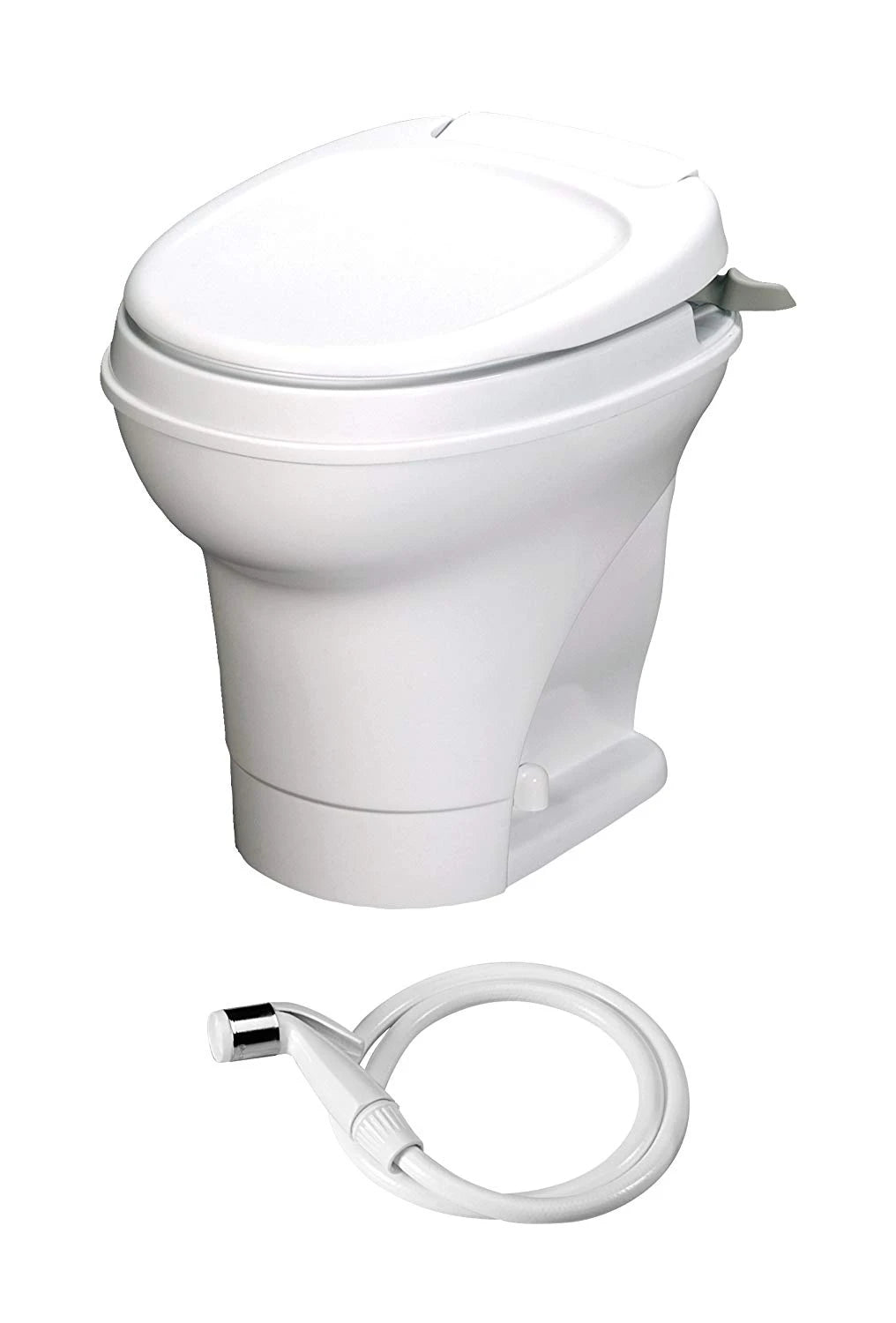 Aqua-Magic V RV Toilet Hand Flush with Hand Sprayer / High Profile / White �C Thetford 31675